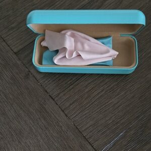 Tiffany & Co. Blue Jewelry Box with Pink Cloth